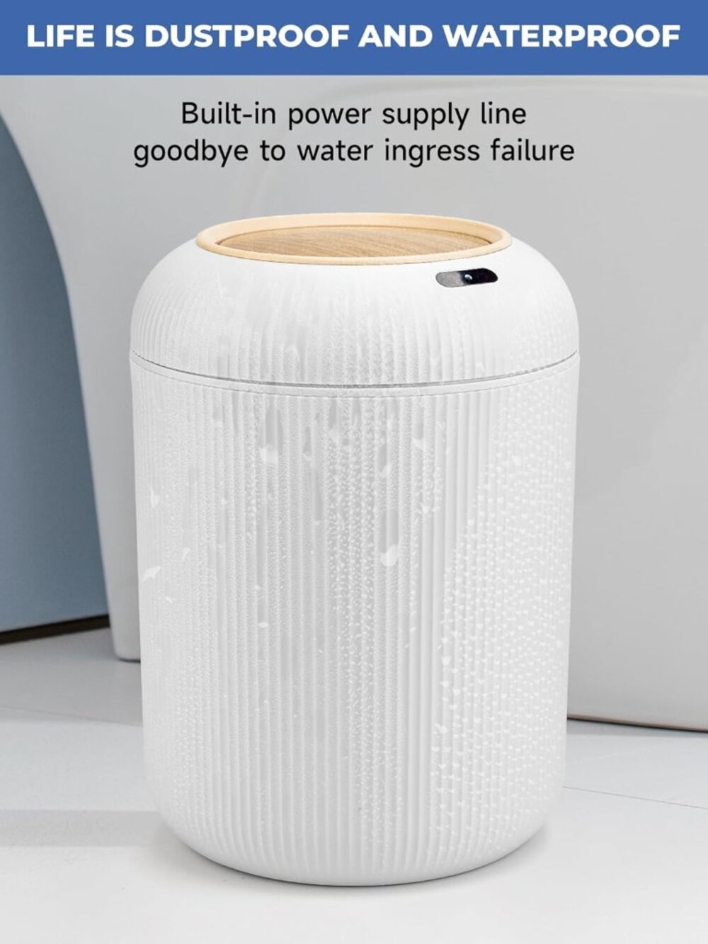 Pukomc Smart Sensor Wastebasket Hand Free Touchless 2.6 Gallon - Picture 7 of 7
